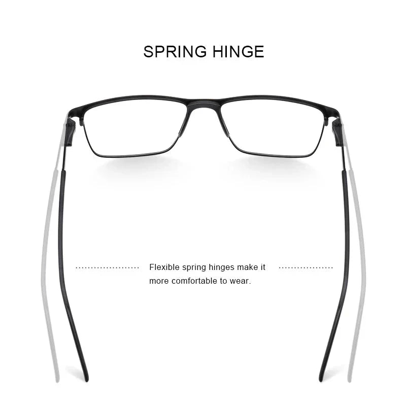 MERRYS DESIGN Men’s Titanium Glasses – Ultralight Square Prescription Frame
