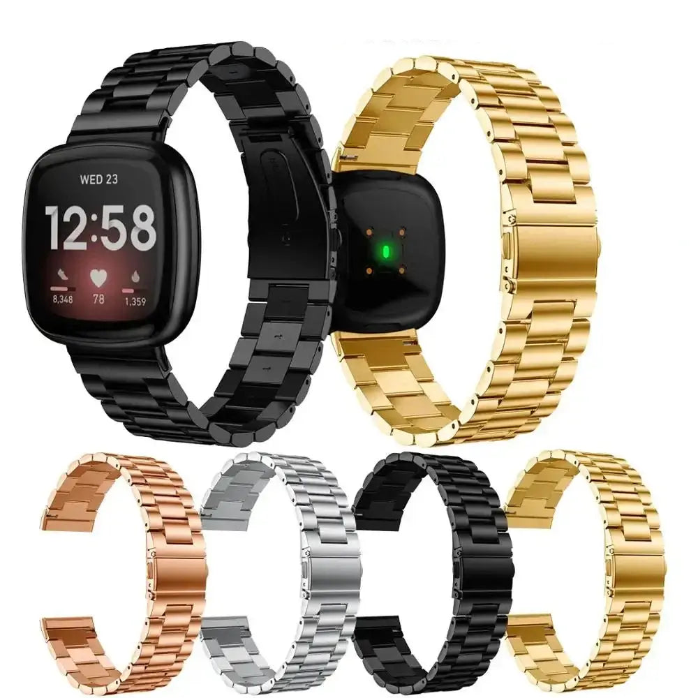 Fitbit Versa & Sense Metal Band - Sleek Minimalist Design