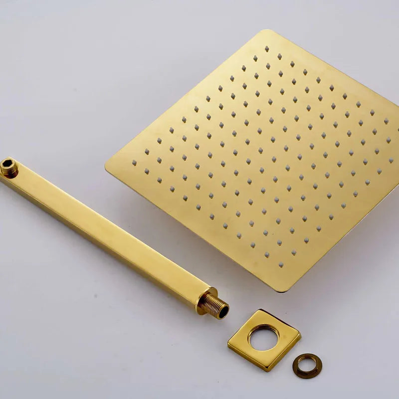 DecorBites™ Gold Rain Shower Bath Faucet Wall Mounted Shower Set
