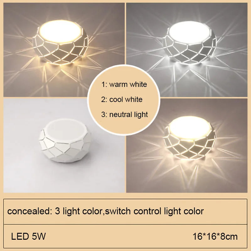 DecorBites™ LED Ceiling Light: Simplicity 5W 12W Dimmable Cylinder Lamp for Aisle Corridor