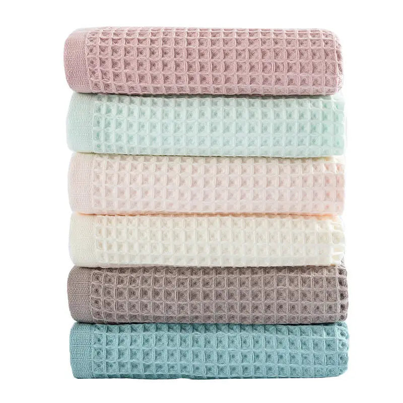 DecorBites™ Cotton Waffle Bath Towel - 70*140, Unisex