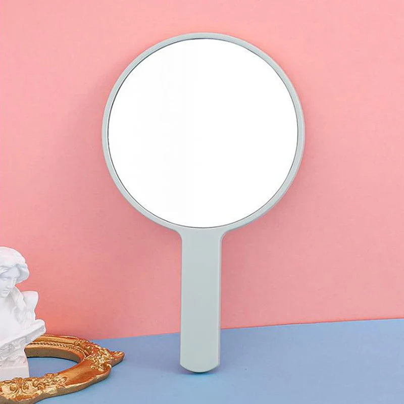Handheld Portable Round Makeup Mirror | Compact Vanity Mirror for Travel
