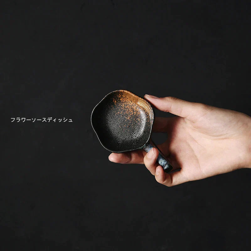 DecorBites™ Japanese Style Retro Ceramic Chopsticks Holder Sauce Dish