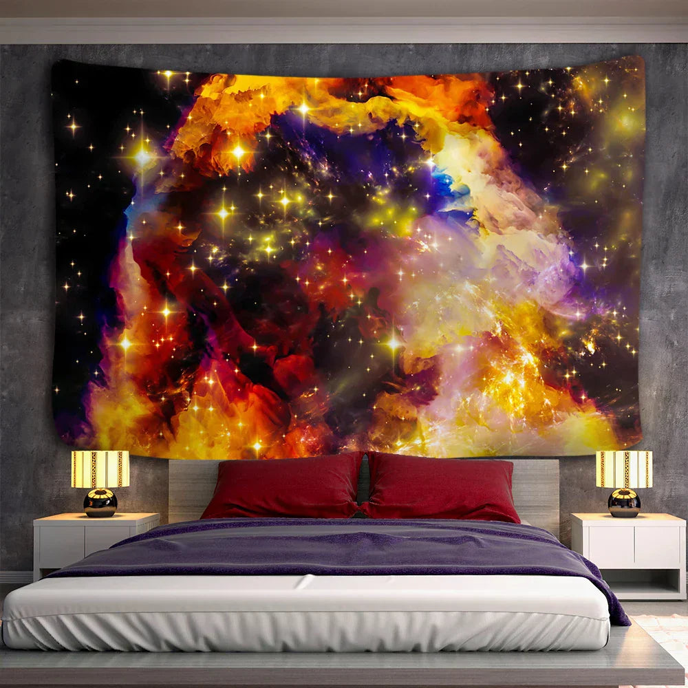 DecorBites™ Galaxy Psychedelic Space Tapestry Hanging for High-Quality Boho Decor