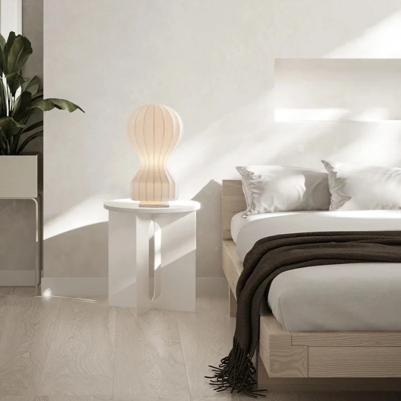 DecorBites™ Gatto Silk Table Lamp Modern Minimalist LED Bedroom Decoration