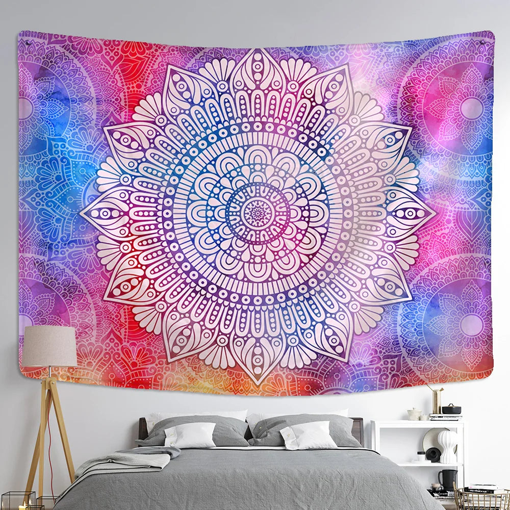 DecorBites™ Indian Mandala Tapestry Boho Wall Hanging Sleeping Pad Beach Throw Rug