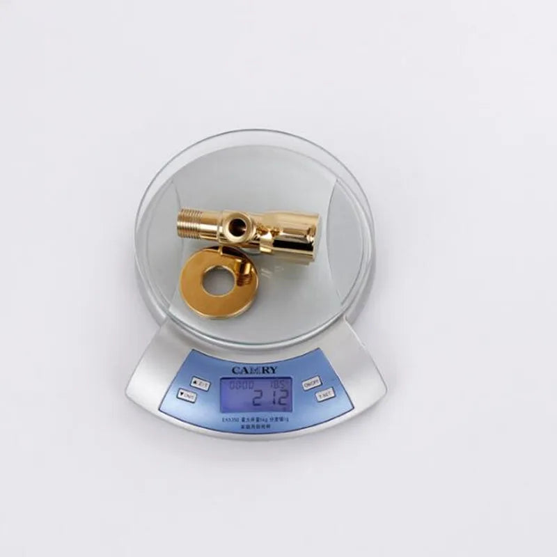DecorBites™ Gold Solid Brass Wall Mount Triangle Valve for Faucet and Toilet