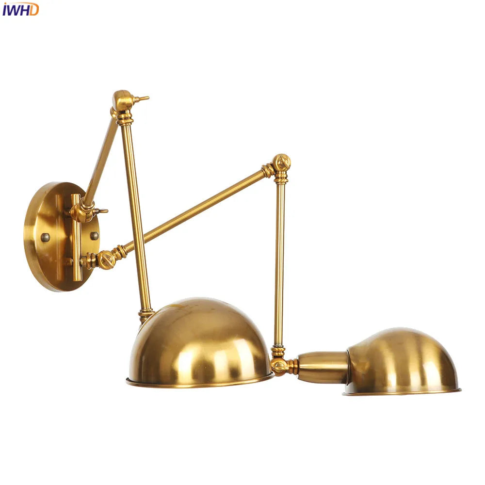 DecorBites™ Adjustable Arm LED Wall Sconce - Retro Loft Industrial Long Arm Wall Lamp