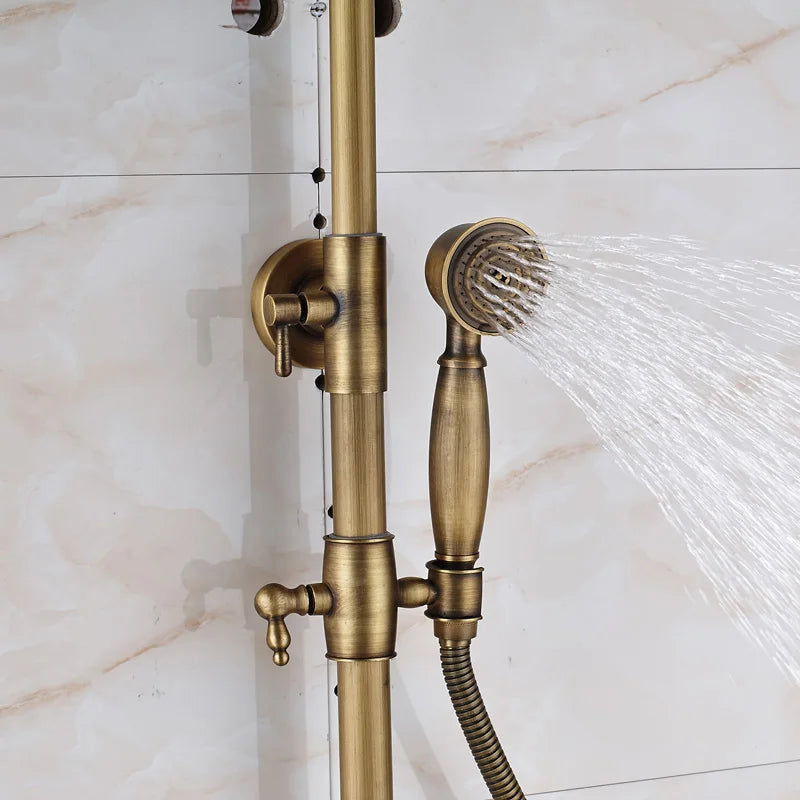 DecorBites™ Dual Handle Shower Faucet Set with 8" Rain Shower Head