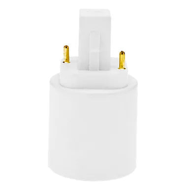 DecorBites™ LED Bulb Holder Socket Converter G24 to E27 Adapter - White