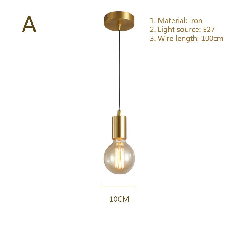DecorBites™ Gold Modern Chandeliers E27 LED Lights for Home Decoration