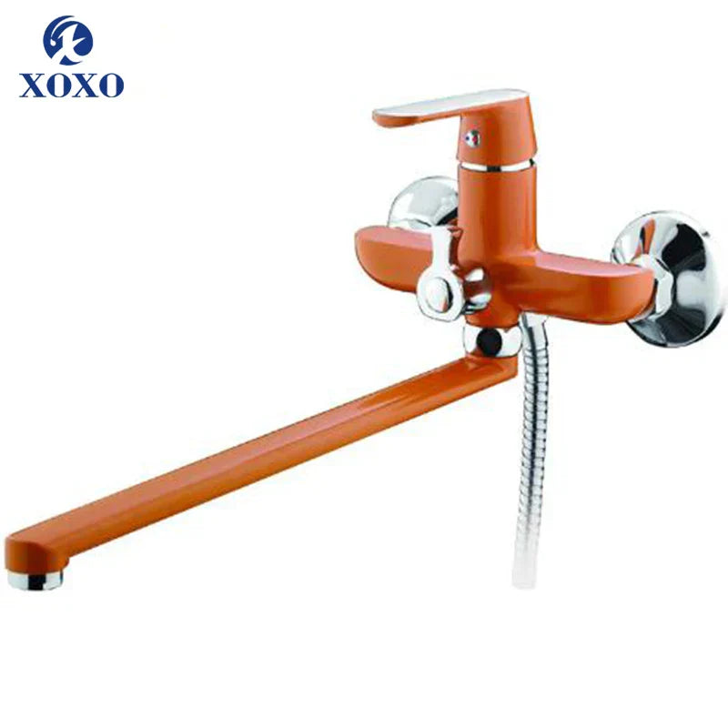 DecorBites™ Green Spray Painted Brass Bath Shower Faucet