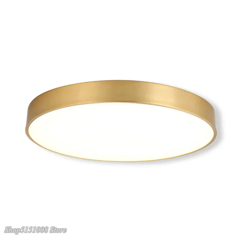 DecorBites™ Gold Acrylic LED Ceiling Light - Modern Ultra-Thin Surface, Nordic Design