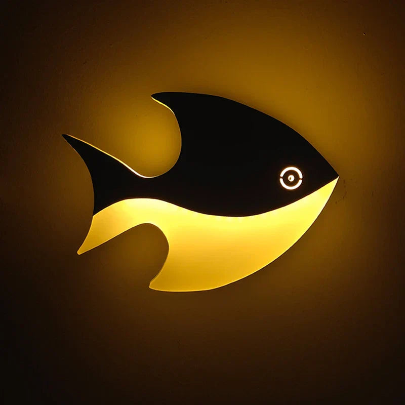 DecorBites™ LED Fish Shape Wall Lamp Modern Creative Acrylic Decor for Indoor Spaces