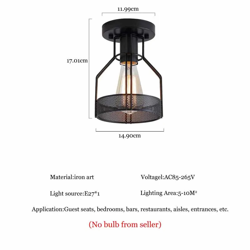 DecorBites™ Industrial Retro Ceiling Light for Hotel Bar and Home Decor