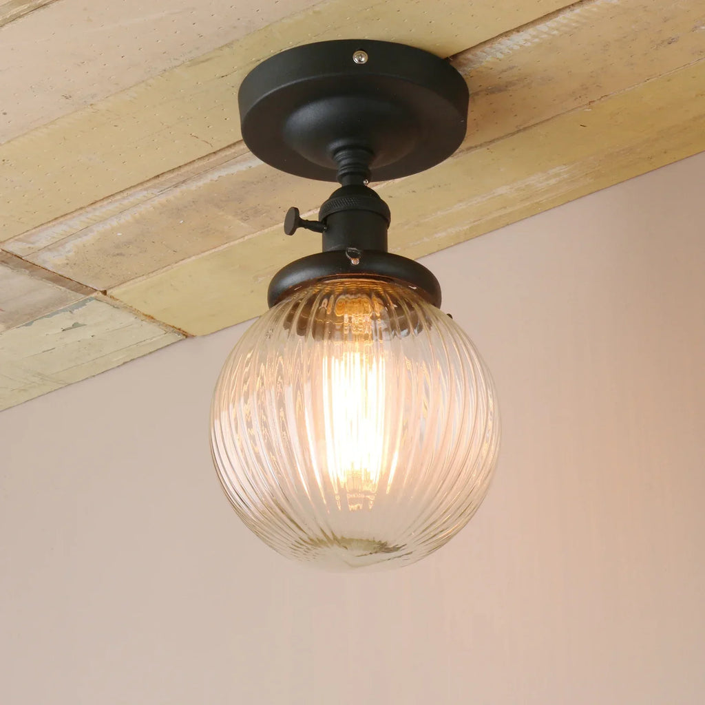 DecorBites™ Glass Globe Semi Flush Mount Ceiling Light Fixture