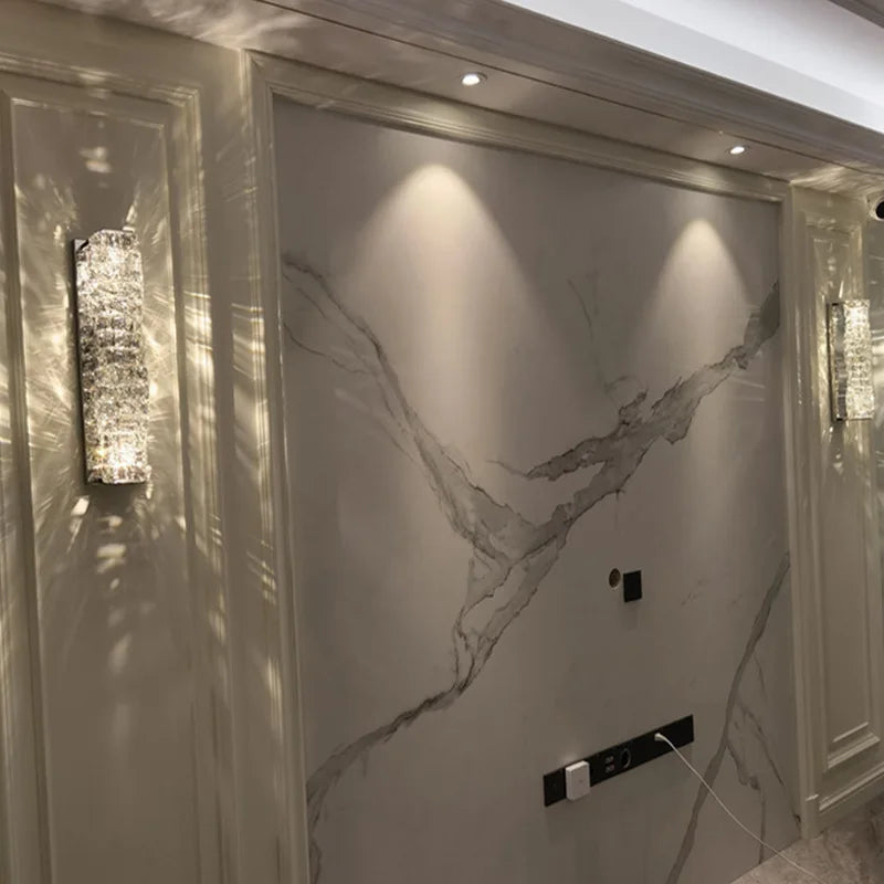 DecorBites™ Crystal Glass Wall Sconce Lamp for Modern Light Luxury Home Decor