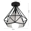 DecorBites™ Iron Cage Ceiling Light Fixture Retro Nordic Design Home Kitchen Lamp