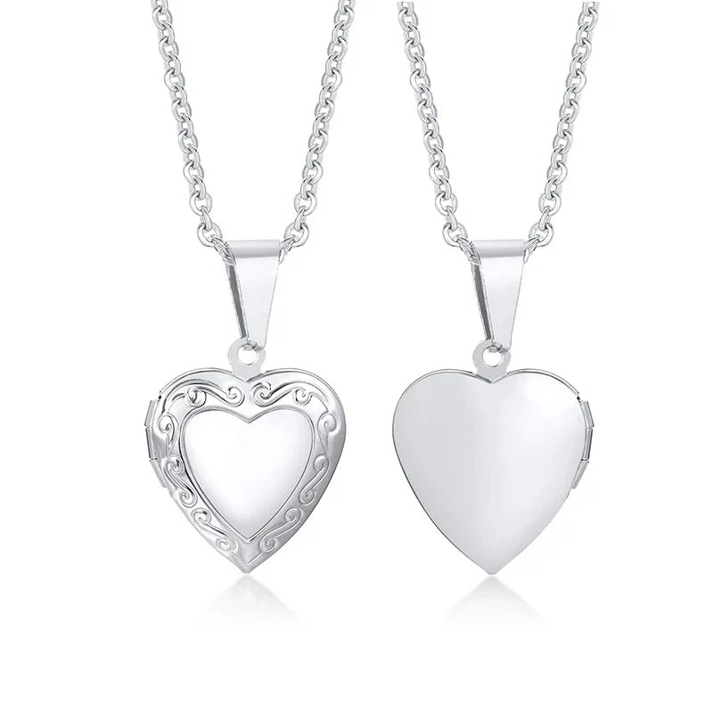 Heart Photo Locket Necklace for Women | Openable Stainless Steel Promise Jewelry