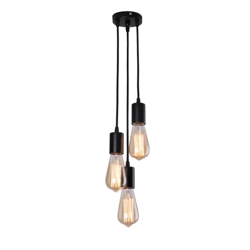 DecorBites™ 3-Head LED Pendant Lamp Industrial Ceiling E27 Retro Hanging Light