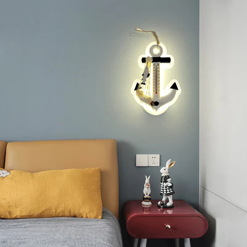 DecorBites™ Kids LED Ship Rudder Wall Light - Mediterranean Decor Ocean Theme