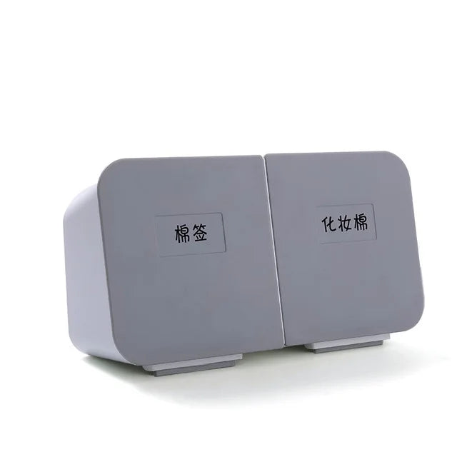 DecorBites™ Cotton Swab & Pad Holder: Bathroom Organizer & Cosmetic Container