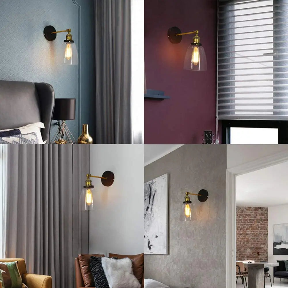 DecorBites™ Industrial Loft Wall Lamp, Retro Wall Light for Home Decor, E27 Bulb Lighting
