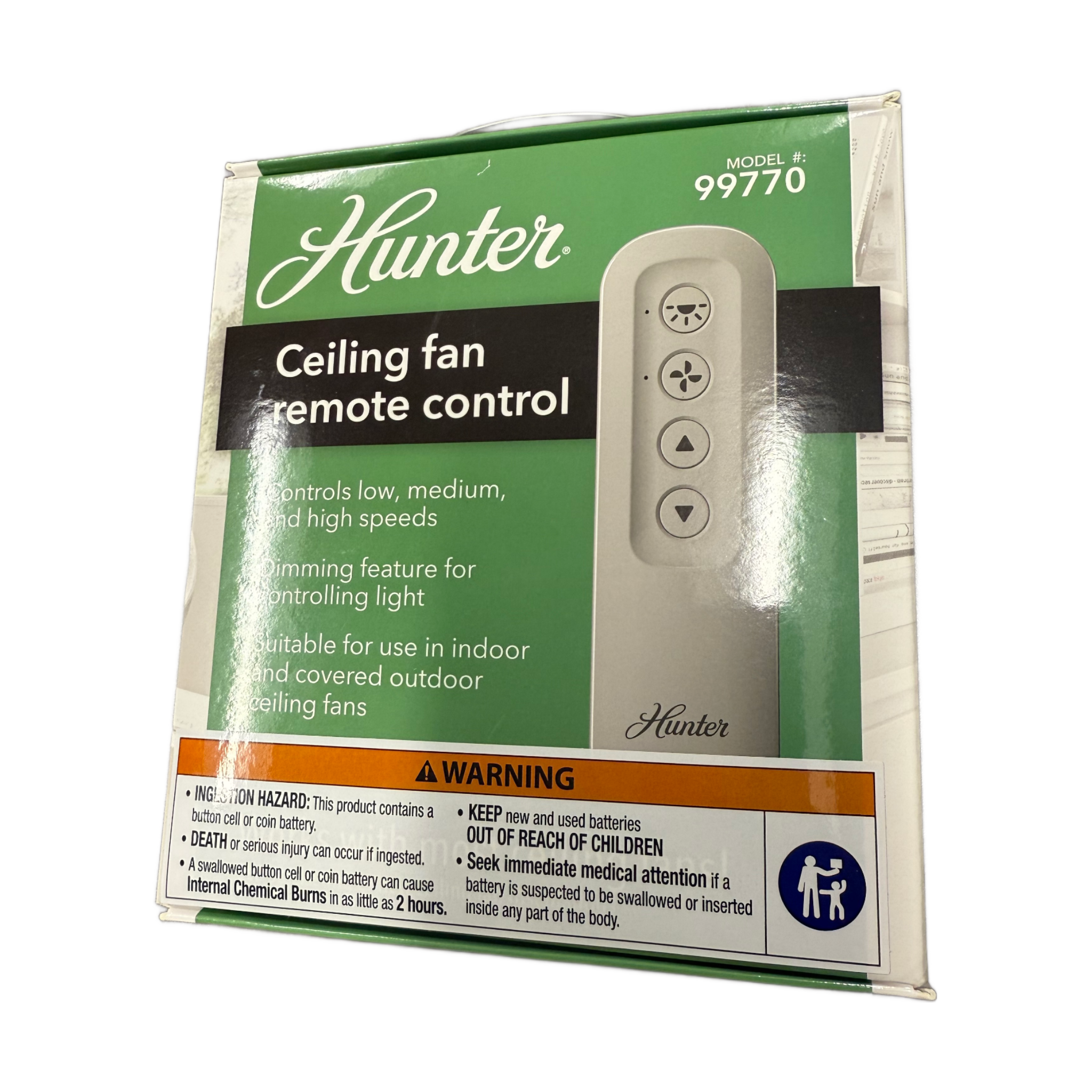 Substitute for Hunter 99770 3 Speed Universal Ceiling Fan Remote Control Kit [63T-AC83T-KIT]