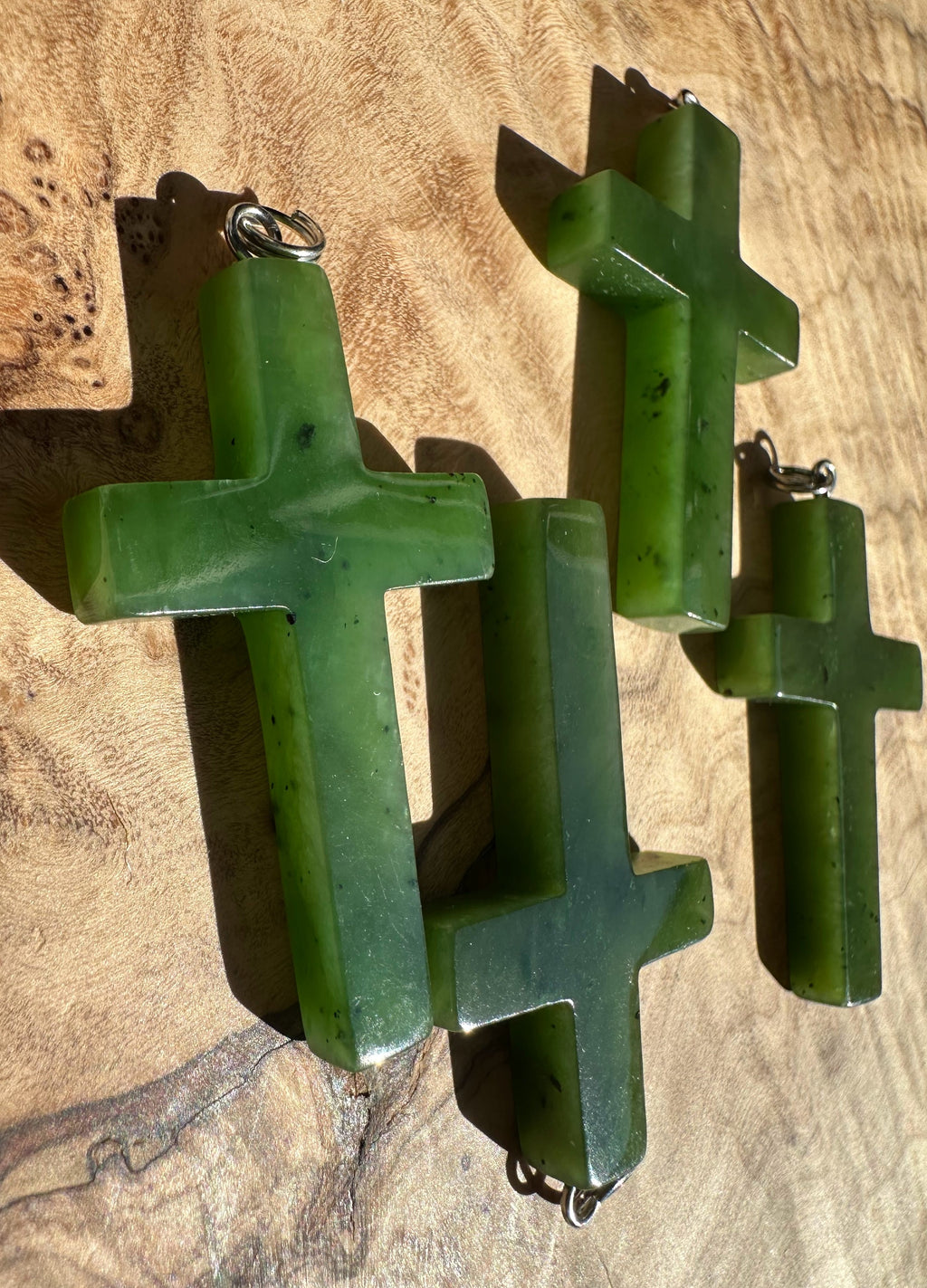 Jade Cross Pendant, 40mm