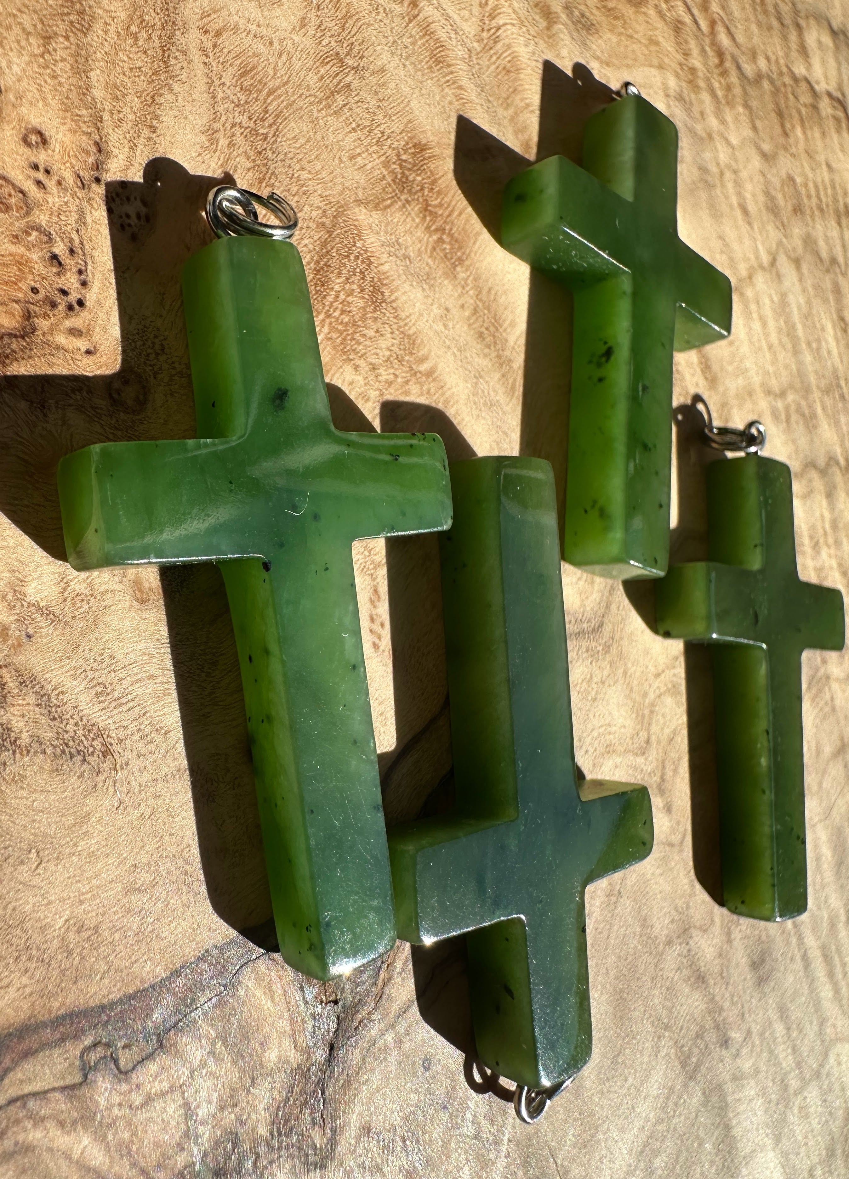 Jade Cross Pendant, 40mm
