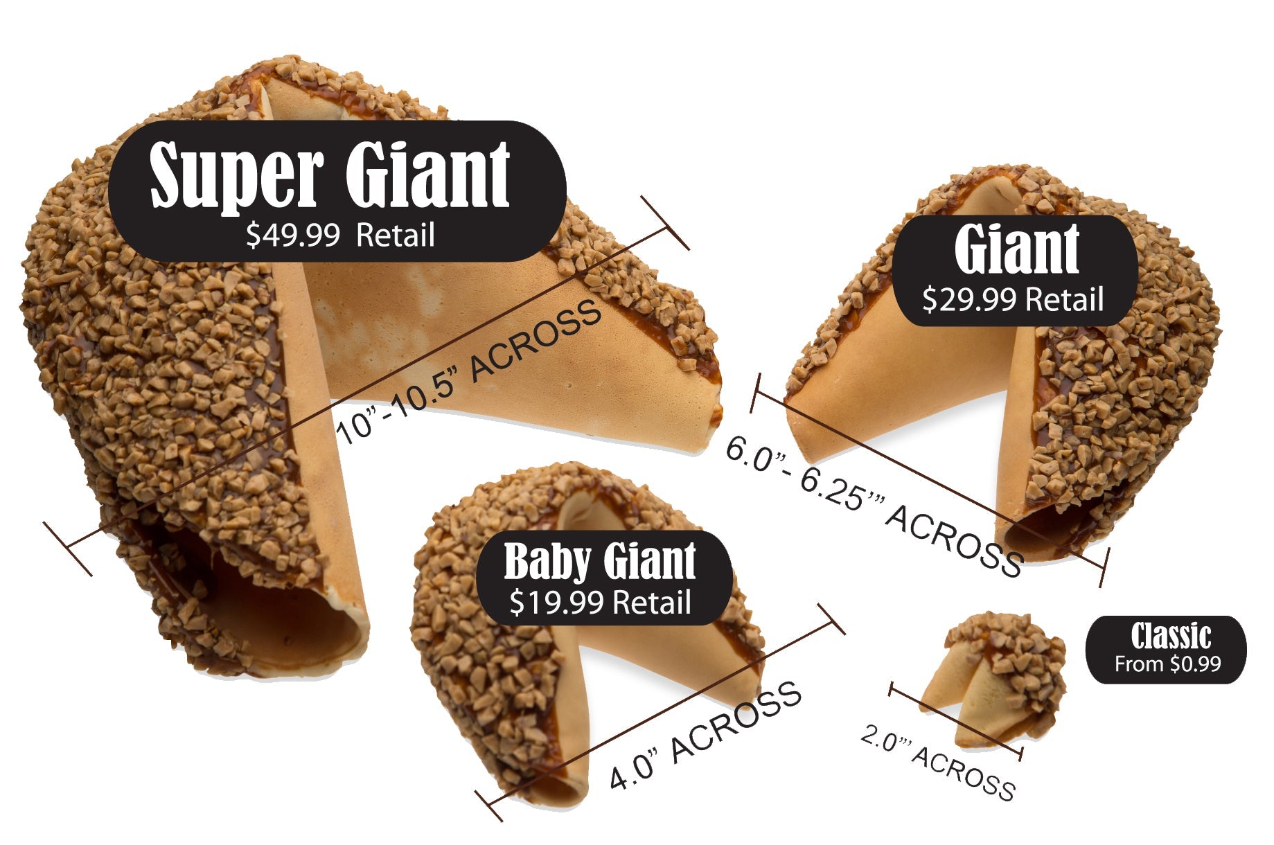 Patriotic Sprinkles Giant Fortune Cookie