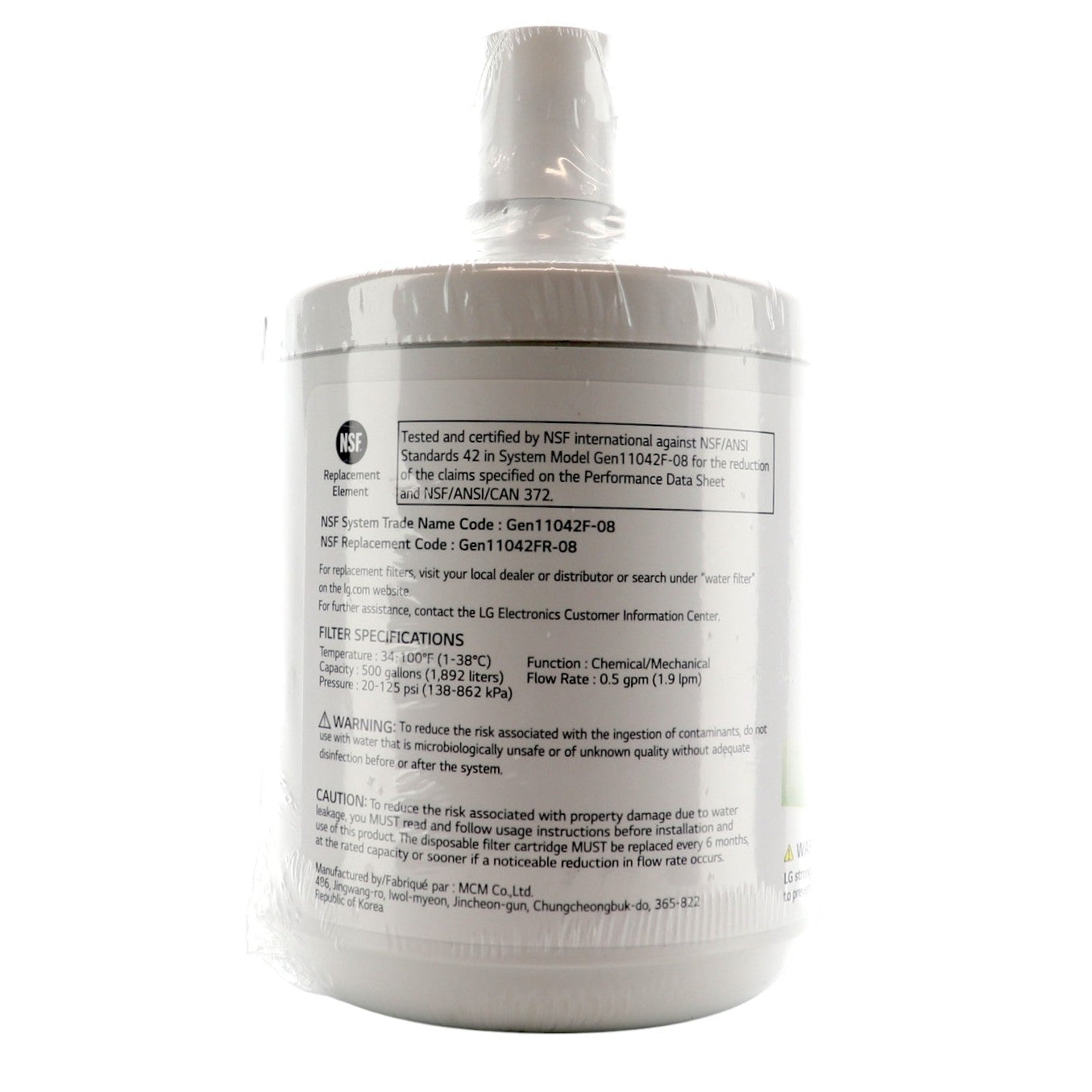 LG LT500P Refrigerator Water Filter | 6 Months -  ADQ72910911