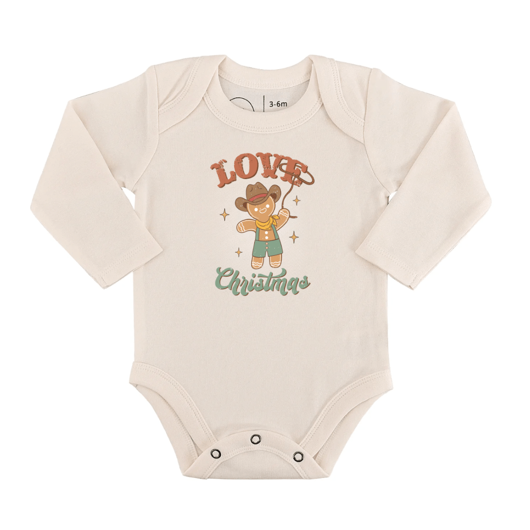 long sleeve graphic bodysuit | christmas lasso