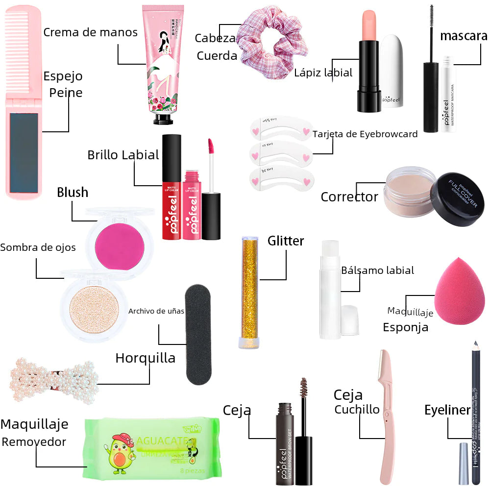 Popfeel Makeup Set for Beginners - Complete Kit