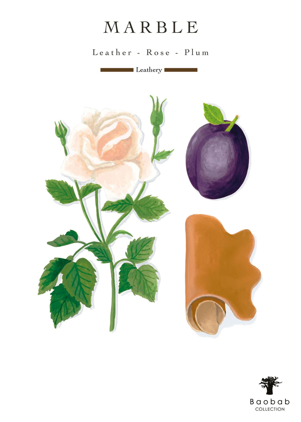 Baobab Collection Stones Marble Max 35 Candle