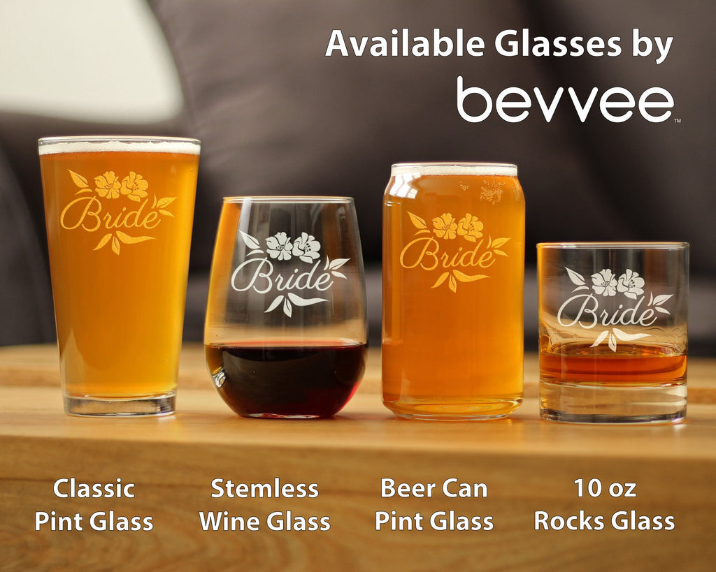 Bride Old Fashioned Rocks Glass - Unique Wedding Gift for Bride - Cute Engraved Wedding Cup Gift