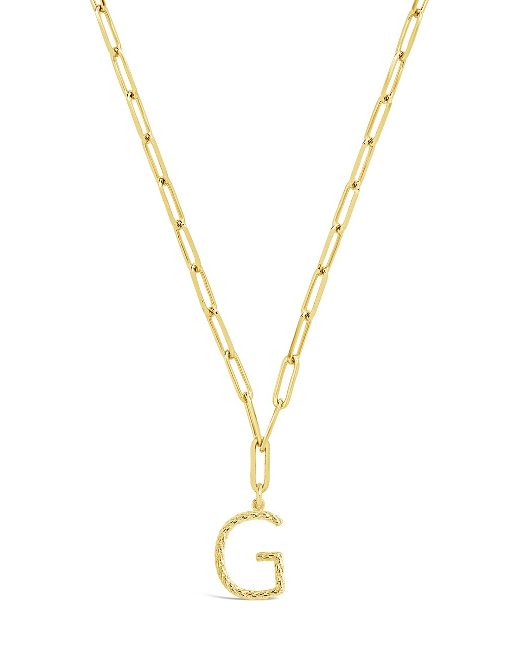 Braided Initial Pendant Necklace
