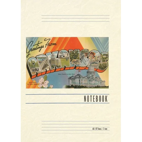 Vintage Lined Notebook Greetings from Arkansas - Paperback