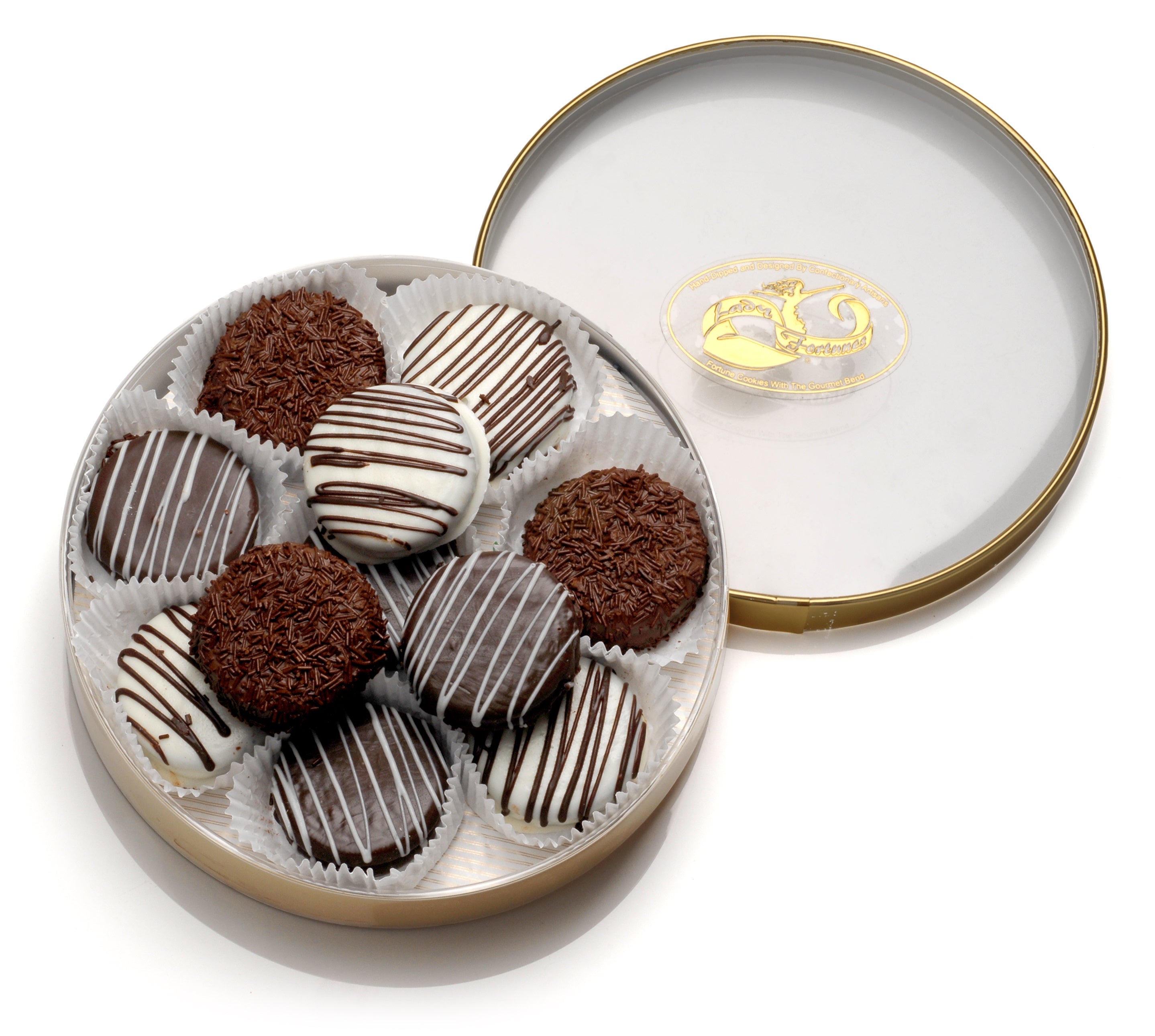 Classic Hand Dipped & Decorated Sandwich Cookie- Wheel of 16