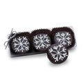 Snowflake Chocolate Dipped Sandwich Cookie- Clear Box Gift Set