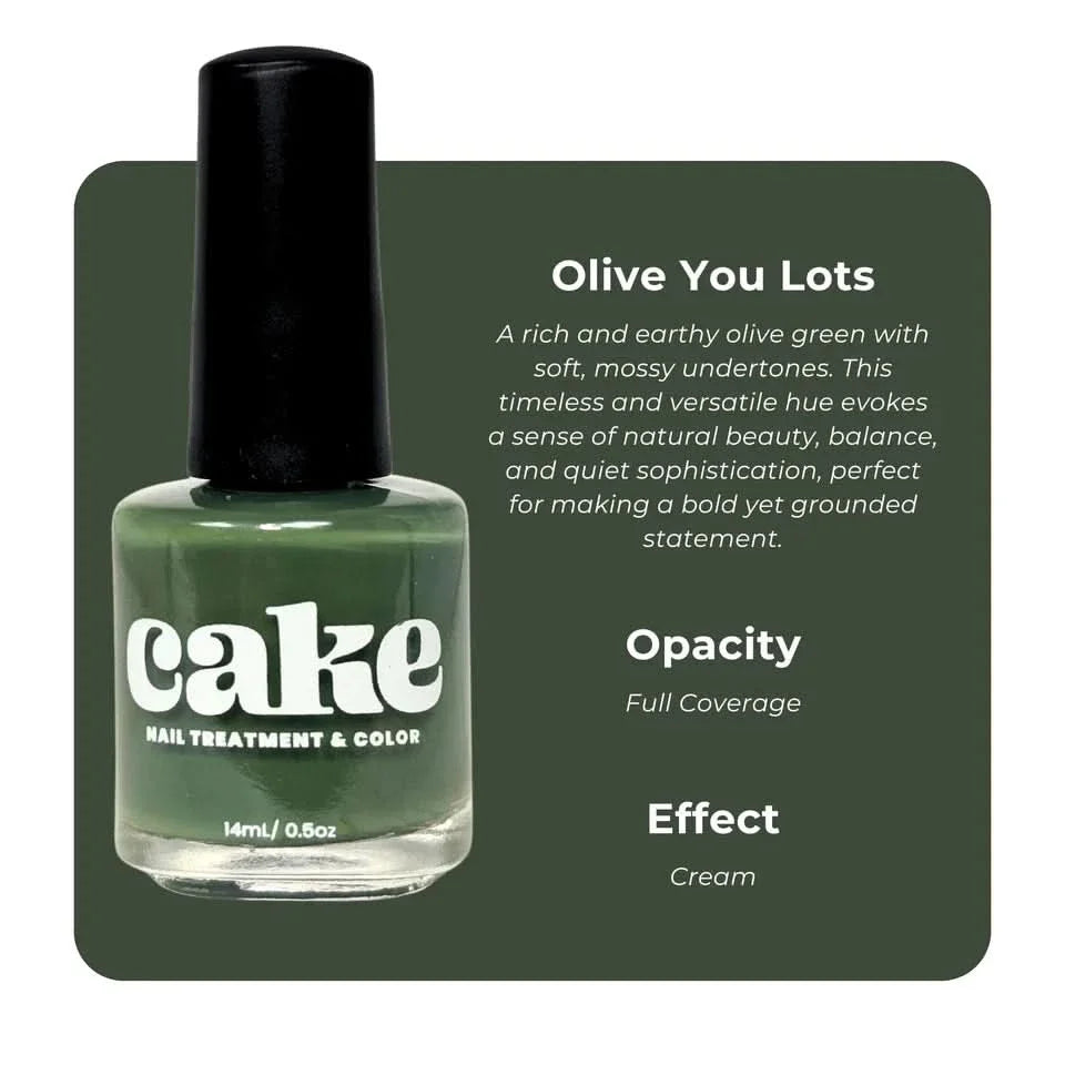 CAKE Nail Strengthening Polish - Olive You Lots