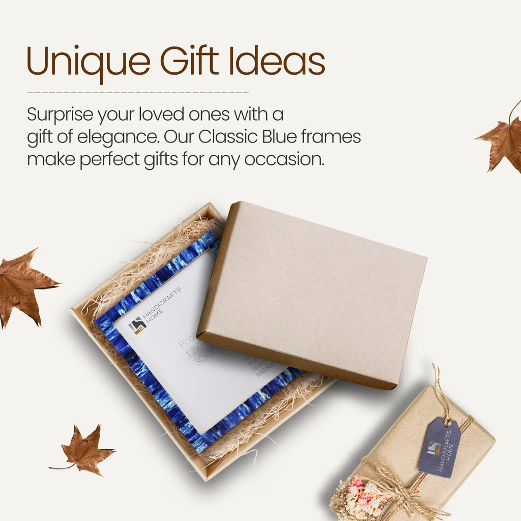 Poster Frames Classic Collection Bone Inlay, Blue, 6 Sizes