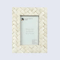 Picture Frame Braided Pattern Collection Bone Inlay White – 4x6 & 5x7"