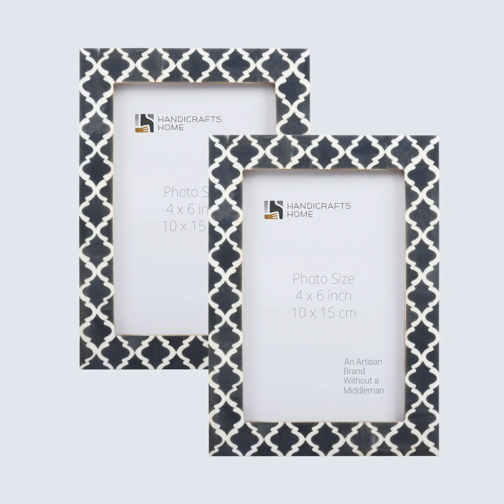 Casablanca Fumar Resin Inlay Picture Frame Set 2