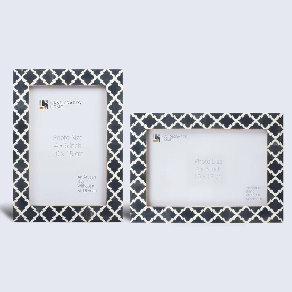 Casablanca Fumar Resin Inlay Picture Frame Set 2