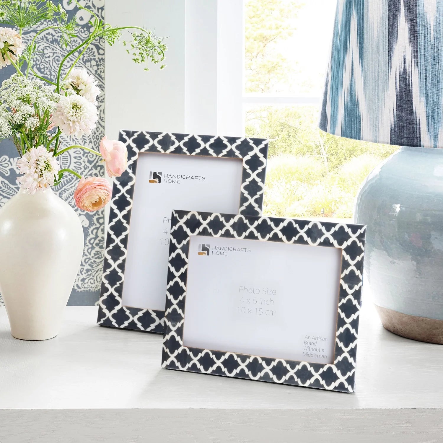 Casablanca Fumar Resin Inlay Picture Frame Set 2