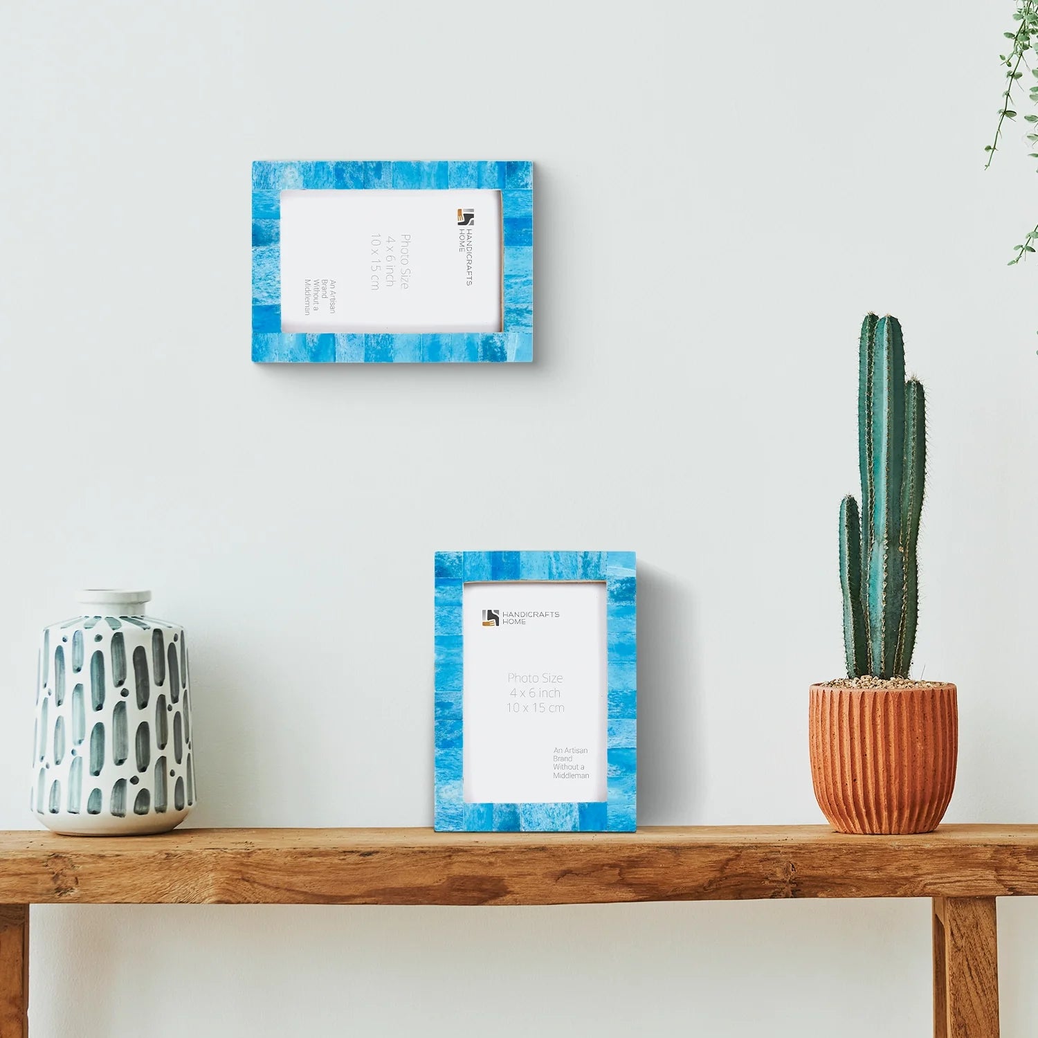Picture Frame Classic Collection Bone Inlay Turquoise Pack of 2 – 3 Sizes
