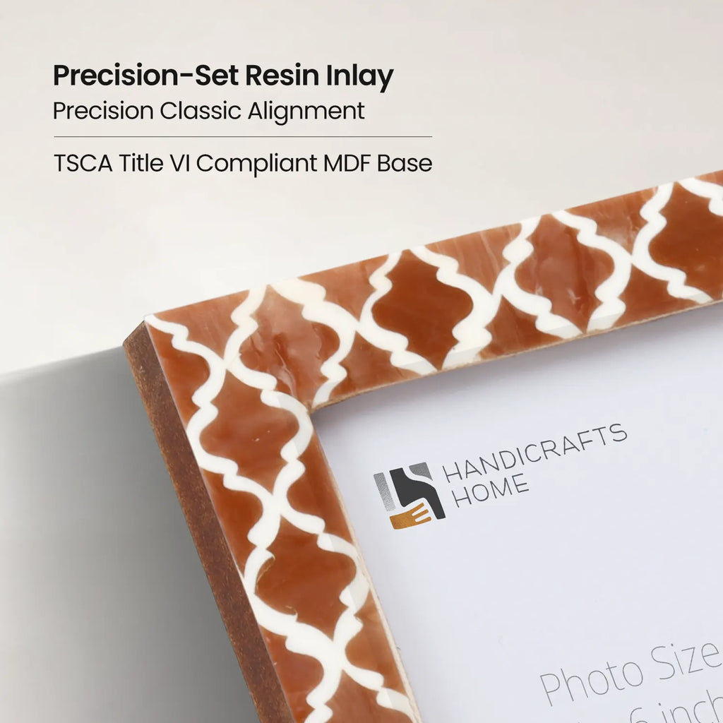 Casablanca Mocha Resin Inlay Picture Frame Set 2