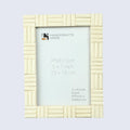 Picture Frame Brick Pattern Collection Bone Inlay White – 4x6 & 5x7"
