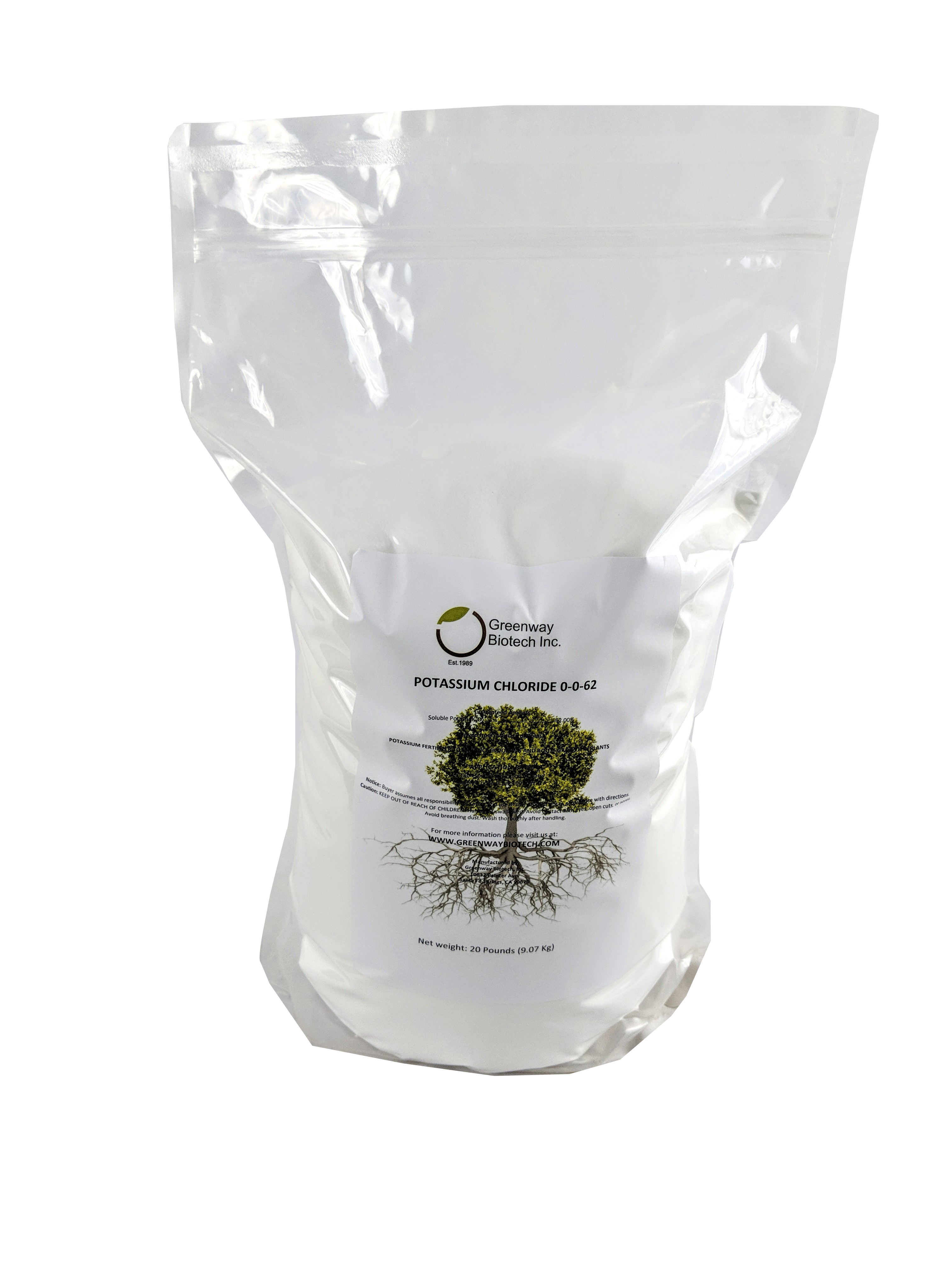 Potassium Chloride (Muriate of Potash) 0-0-62